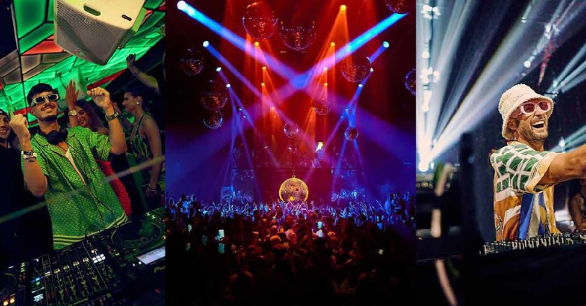 VIP table at Hï Ibiza 2026 overlooking the main dancefloor during peak summer residency night